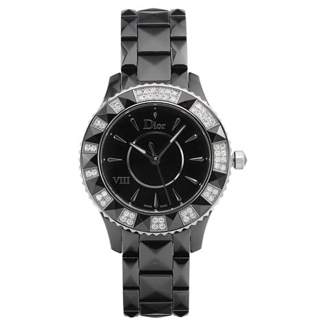 dior black watch price|dior diamond bezel watch.